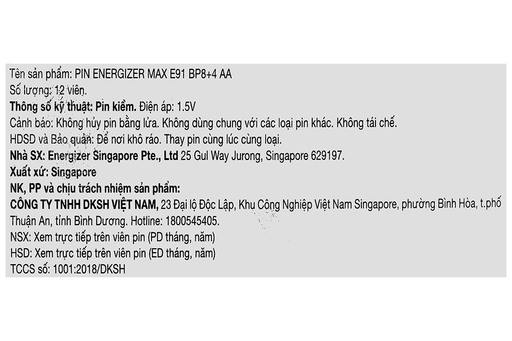 Pin AA 12 viên Energizer Max E91BP8+4 Màu Đen - Đỏ