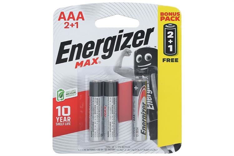 Pin AAA 3 viên Energizer Max E92BP2+1 Màu Trắng - Đen