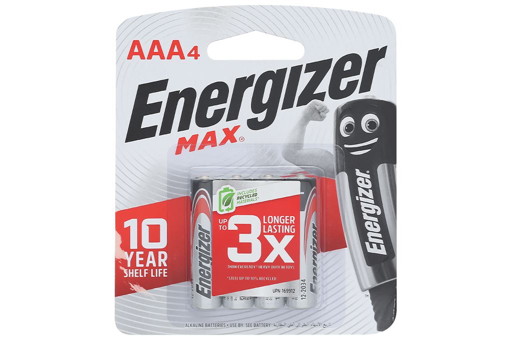 Pin AAA 4 viên Energizer Max E92BP4