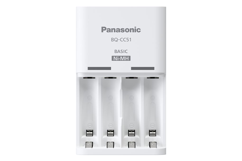 Bộ sạc tiêu chuẩn 10h Panasonic Eneloop K-KJ51 2000mAH (kèm pin AA 2 viên) Màu Trắng