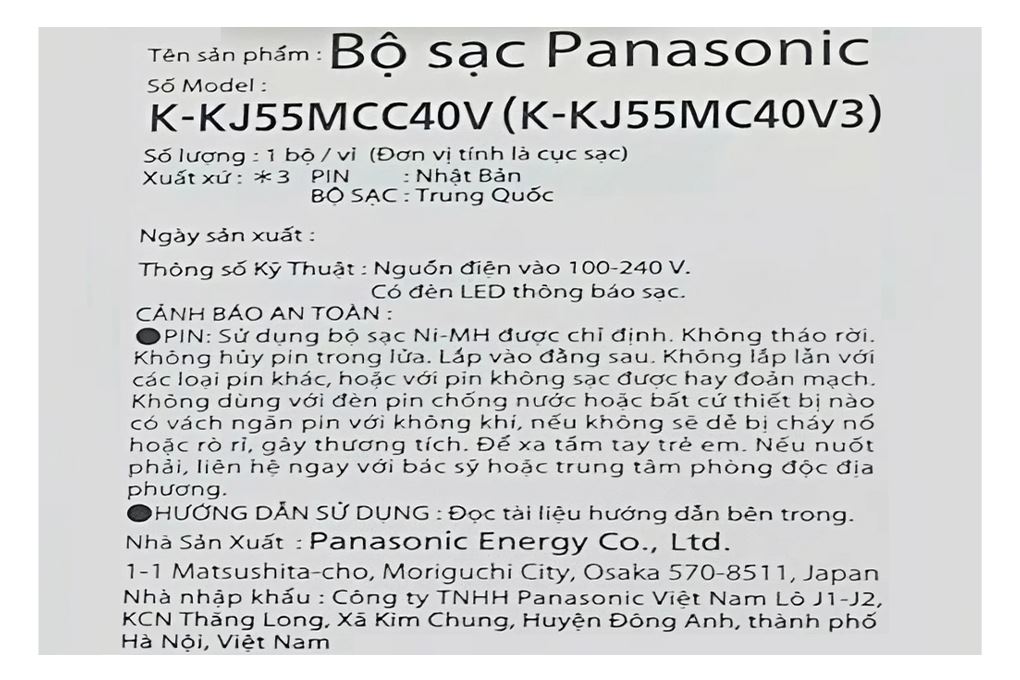 Bộ sạc nhanh 2h Panasonic Eneloop K-KJ55 2000mAH (kèm 4 viên pin AA) Màu Trắng