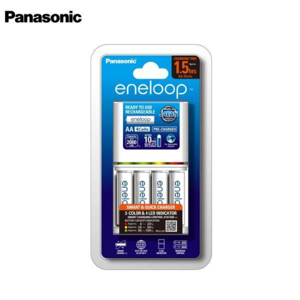 Bộ sạc nhanh 2h Panasonic Eneloop K-KJ55MC40V3 2000mAH (kèm 4 viên pin AA)