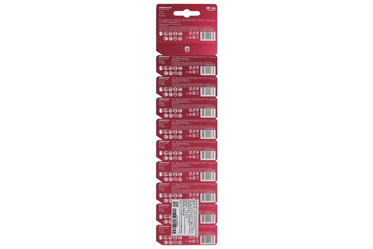 Pin AAA 10 viên Alkaline Philips LR03P10TS Màu Đen - Đỏ