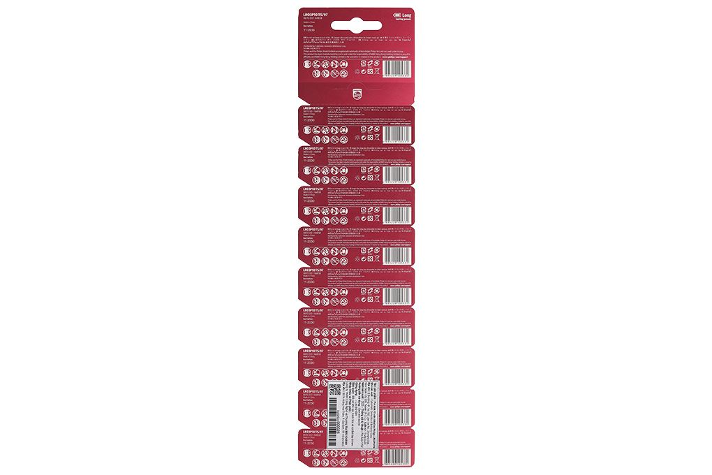 Pin AAA 10 viên Alkaline Philips LR03P10TS Màu Đen - Đỏ
