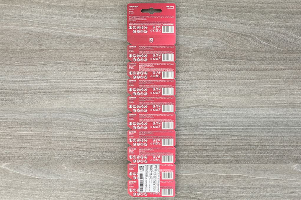 Pin AA 10 viên Alkaline Philips LR6P10TS Màu Đen - Đỏ