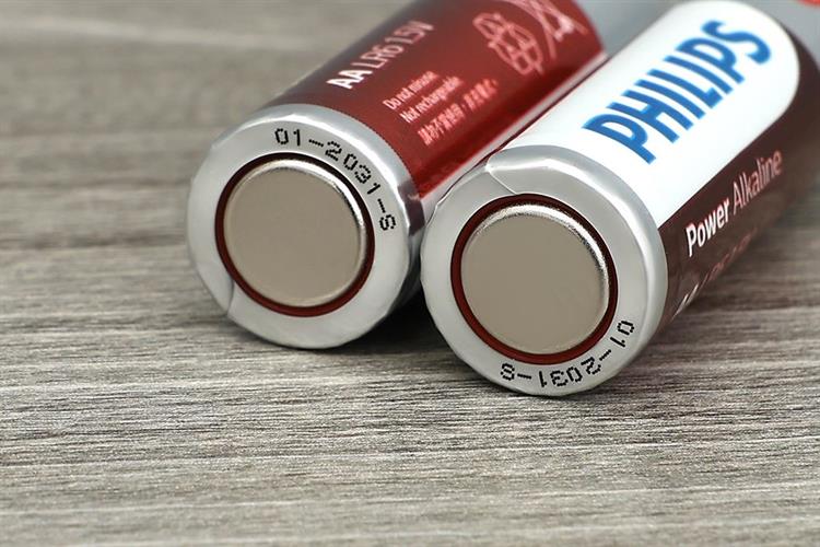 Pin AA 10 viên Alkaline Philips LR6P10TS Màu Đen - Đỏ