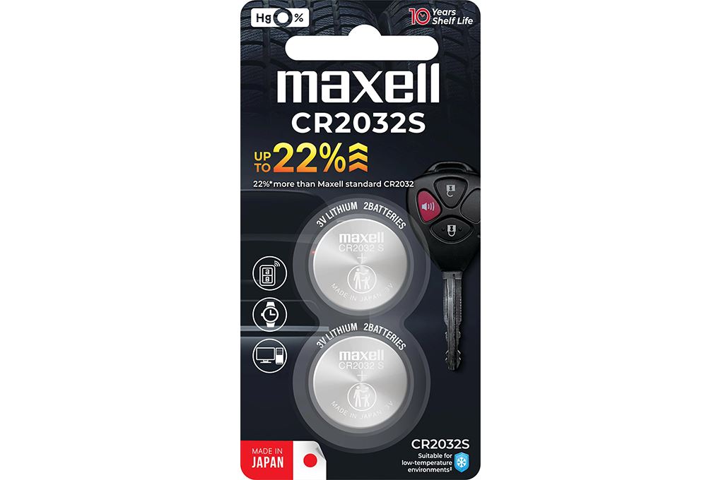 Pin Nút 2 viên Maxell CR2032S Màu Bạc