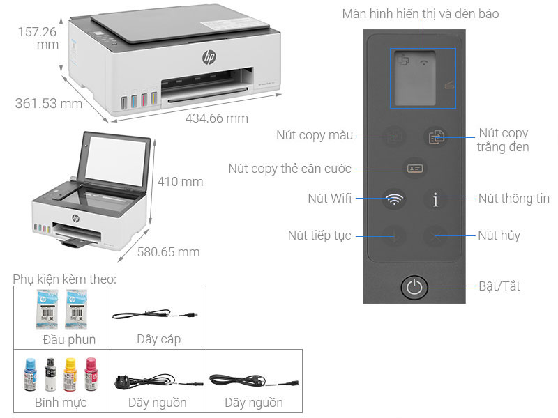 Máy in phun màu đa năng HP Smart Tank 580 Wifi (1F3Y2A)