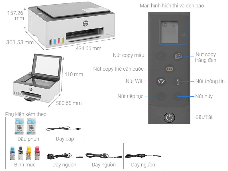 Máy in phun màu đa năng HP Smart Tank 580 Wifi (1F3Y2A)