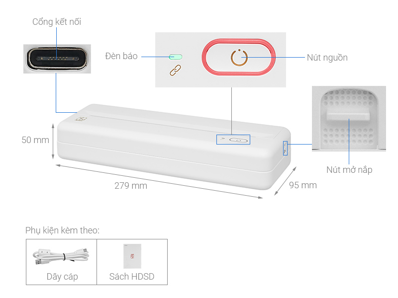 Máy in nhiệt di động HPRT MT810 Bluetooth