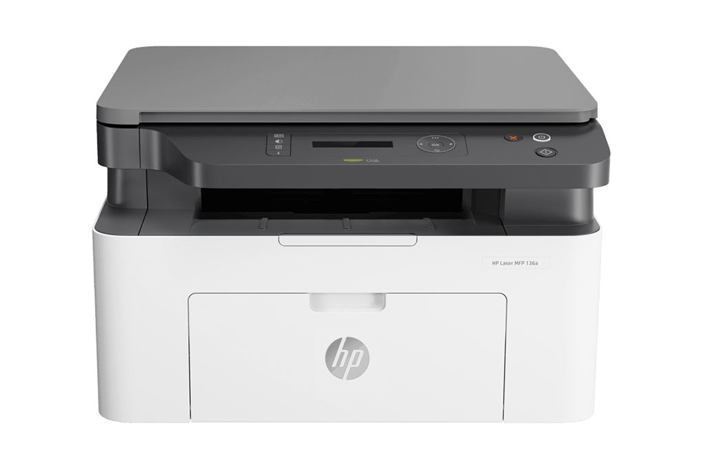 Máy in laser trắng đen đa năng HP LaserJet MFP 136a (4ZB85A) Màu Trắng