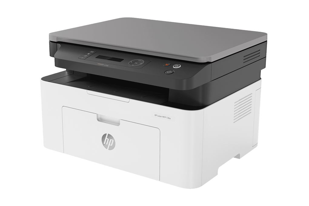 Máy in laser trắng đen đa năng HP LaserJet MFP 136a (4ZB85A) Màu Trắng