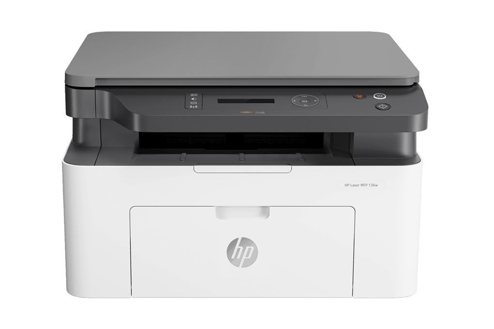 Máy in laser trắng đen đa năng HP LaserJet MFP 136w Wifi (4ZB86A) Màu Trắng