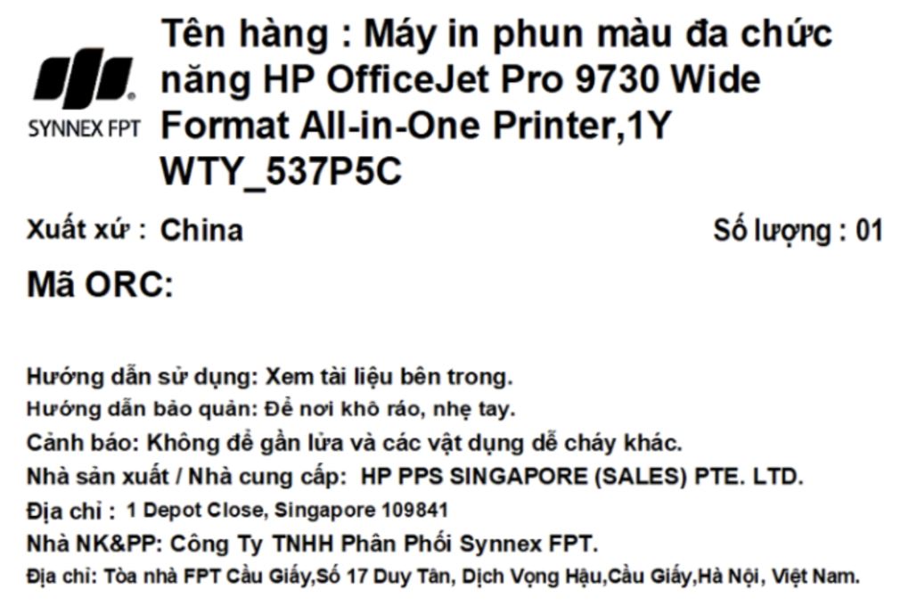 Máy in phun màu đa năng HP OfficeJet Pro 9730 Wifi (537P5C) - 8