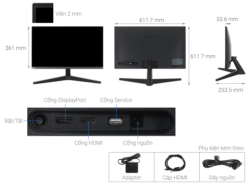 Màn hình Samsung S3 S33GC LS27C330GAEXXV 27 inch FHD/IPS/100Hz/4ms/HDMI