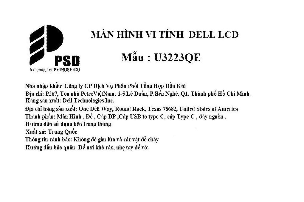 Màn hình Dell Ultrasharp U3223QE 32 inch 4K/IPS/60Hz/5ms - 8