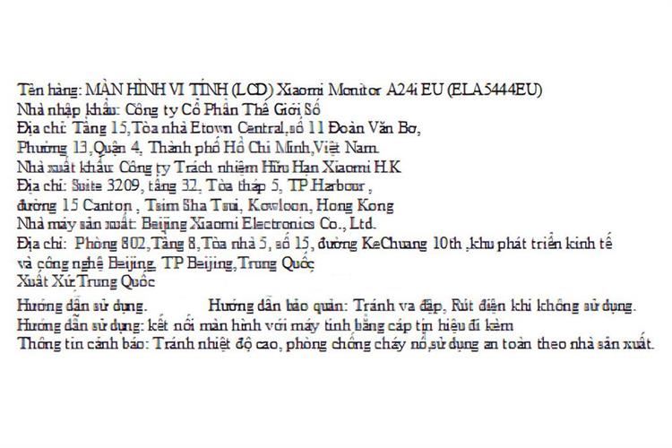 Màn hình Xiaomi A24i 23.8 inch FHD/IPS/100Hz/6ms/HDMI Màu Đen