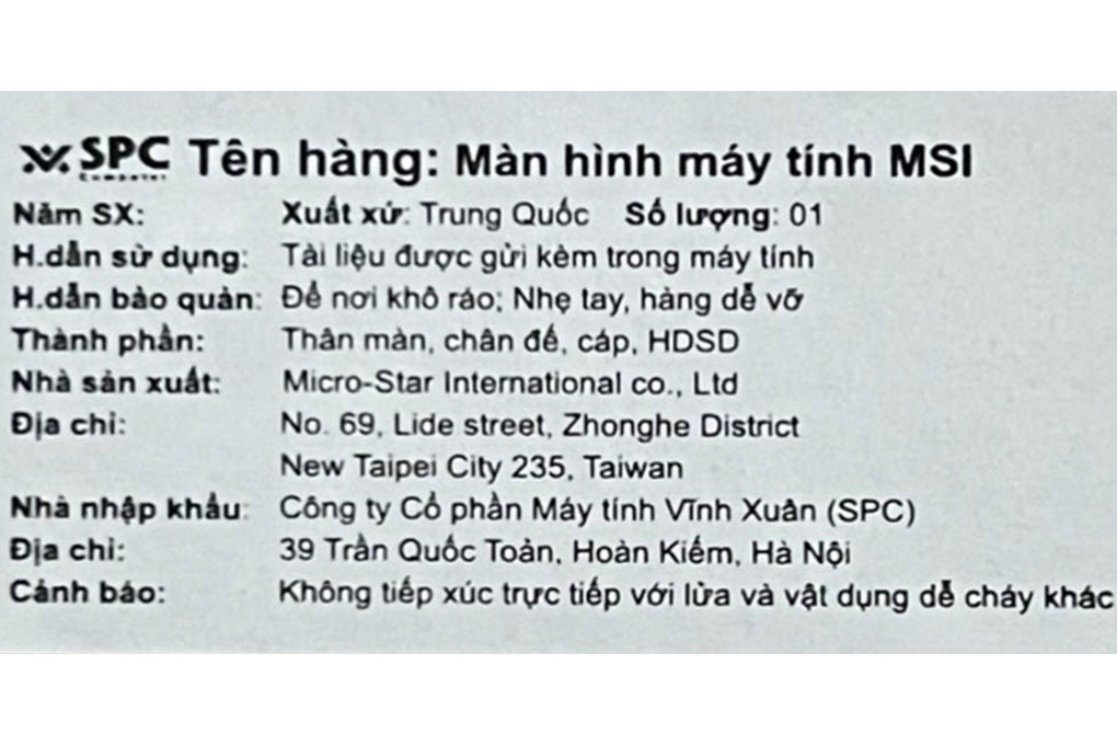 Màn hình Gaming MSI MAG 275QF 27 inch 2K/Rapid IPS/180Hz/0.5ms - 5