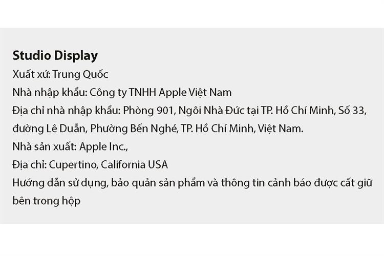 Studio Display 27 inch 5K Chân đế điều chỉnh MK0Q3SA/A Màu Bạc