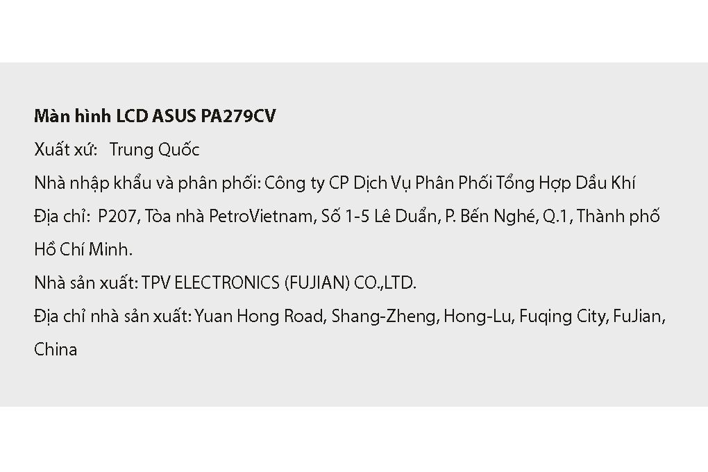 Màn hình Asus ProArt PA279CV 27 inch 4K/IPS/60Hz/5ms Màu Đen
