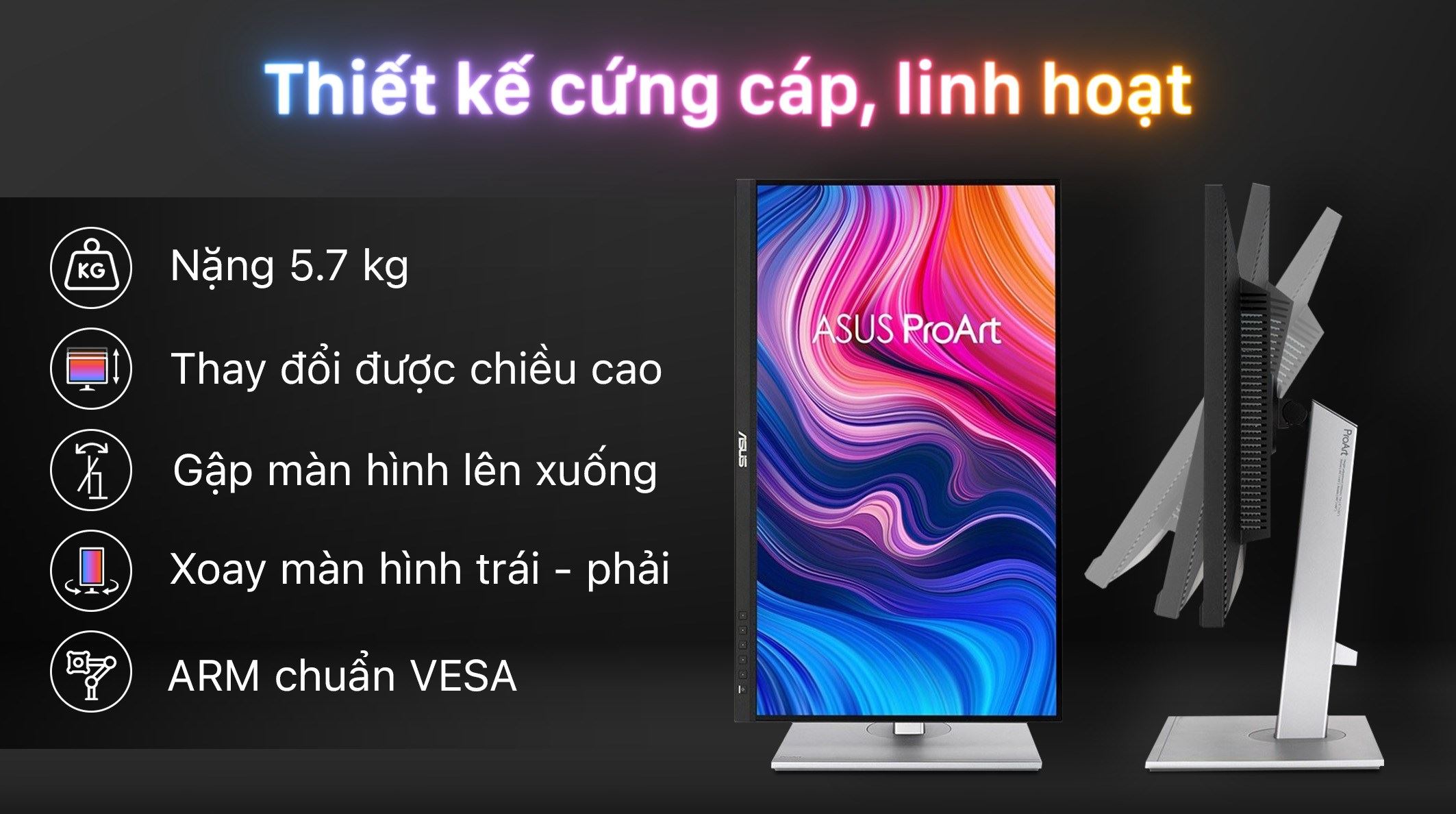 Asus ProArt 27 inch 4K PA279CV - Thiết kế Asus ProArt 27 inch 4K PA279CV - Thiết kế