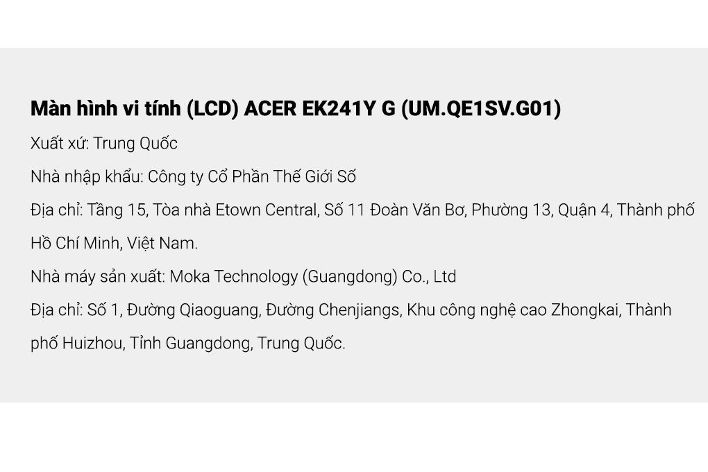 Màn hình Acer EK241Y G 23.8 inch FHD/IPS/120Hz/4ms - 5