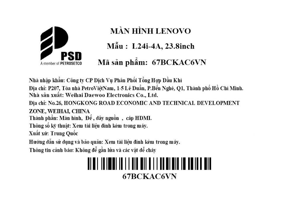 Màn hình Lenovo L24i-4A 23.8 inch FHD/IPS/100Hz/1ms - 5