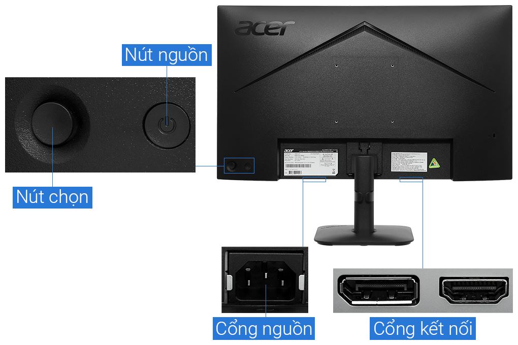 Màn hình Gaming Acer KB242Y P6 23.8 inch FHD/IPS/144Hz/1ms Màu Đen