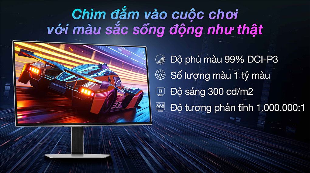 Màn hình Gaming Samsung Odyssey OLED G6 G60SF LS27FG602SEXXV 27 inch 2K - Màu sắc sống động