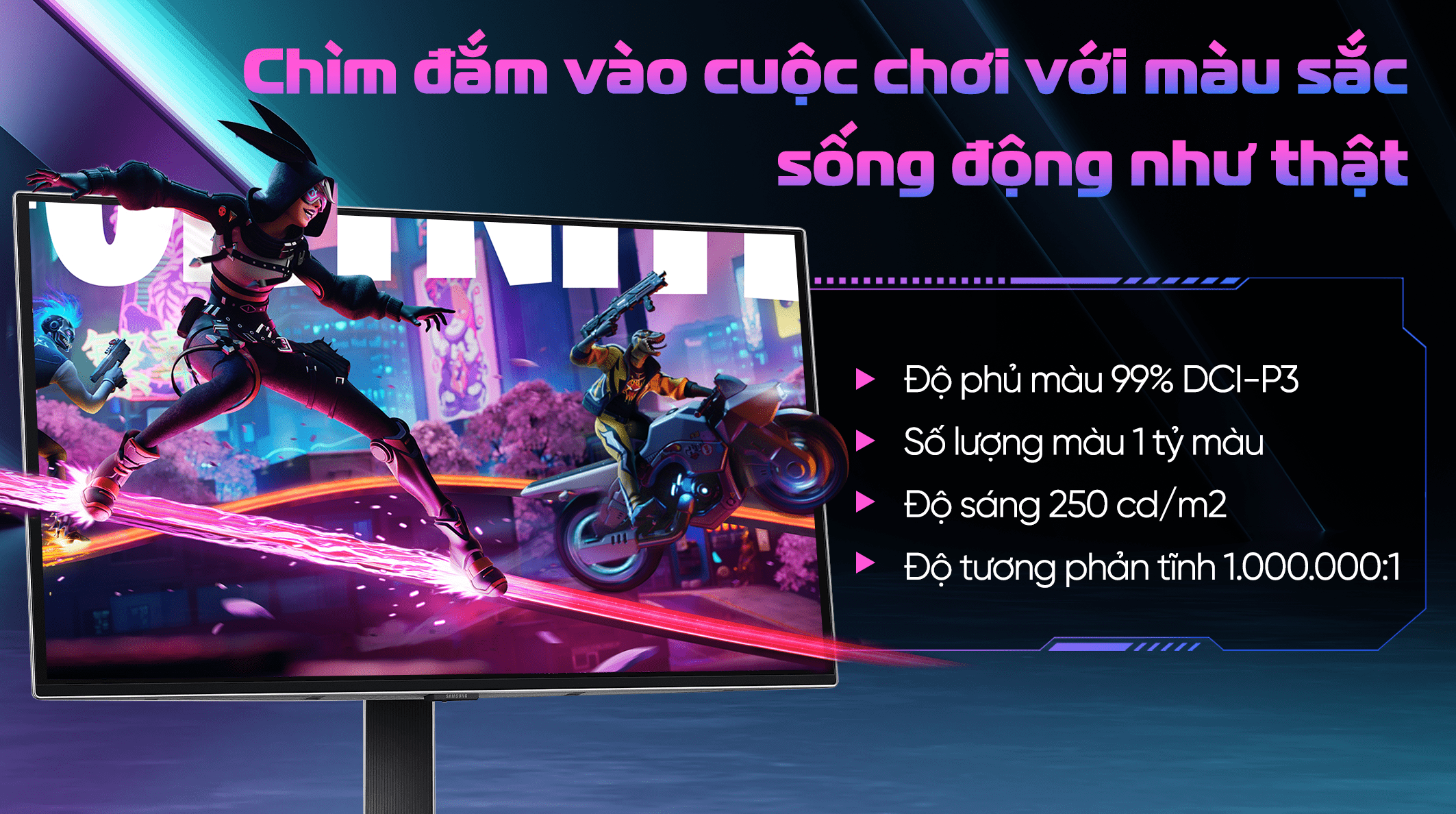 Màn hình Gaming Samsung Odyssey OLED G8 G81SF LS27FG812SEXXV 27 inch 4K - Màu sắc sống động