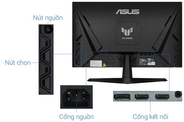 Màn hình Gaming Asus TUF Gaming VG27AQE5A (27 inch, QHD, IPS, 165Hz, 0.3ms) Màu Đen