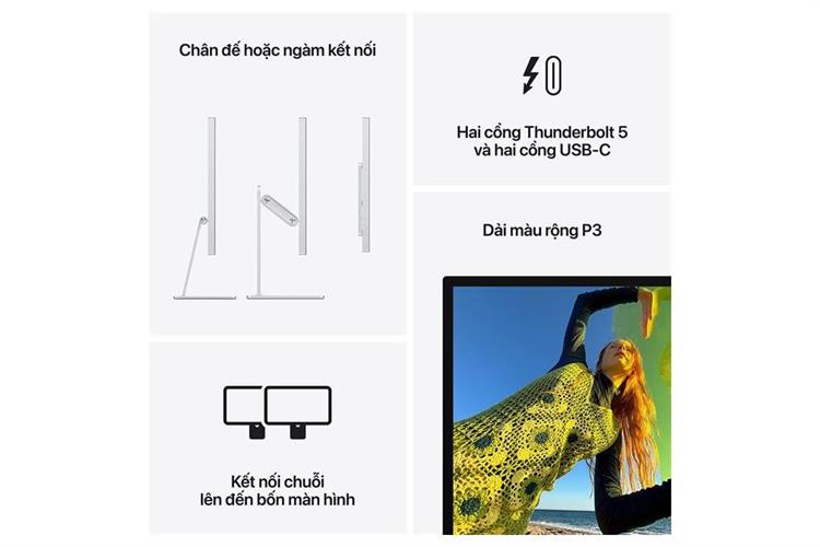 Studio Display 27 inch 5K Chân đế cố định MFEY4SA/A Màu Bạc