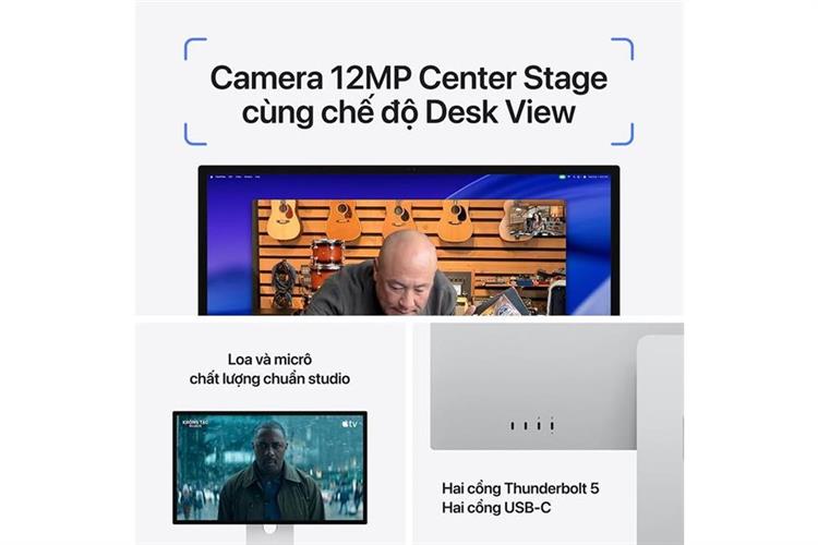 Studio Display 27 inch 5K XDR Chân đế điều chỉnh MFEL4SA/A Màu Bạc