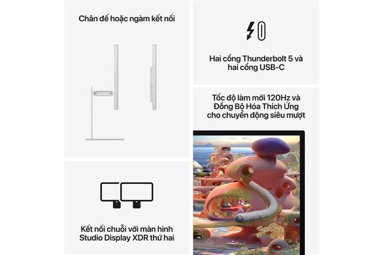Studio Display 27 inch 5K XDR Nano Chân đế điều chỉnh MFEP4SA/A Màu Bạc