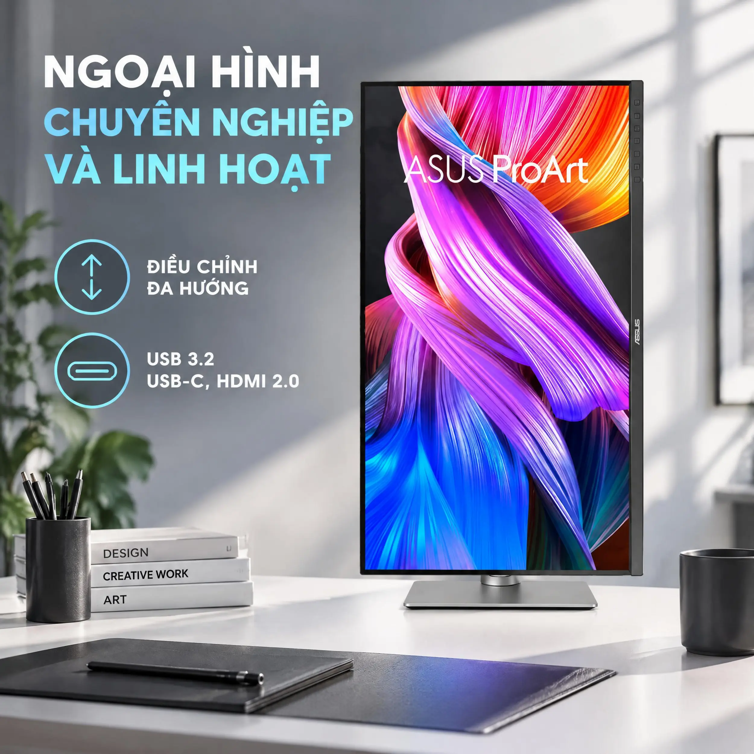 Màn hình Asus ProArt PA279CRV (27 inch, 4K, IPS, 60Hz, 5ms) - Thiết kế
