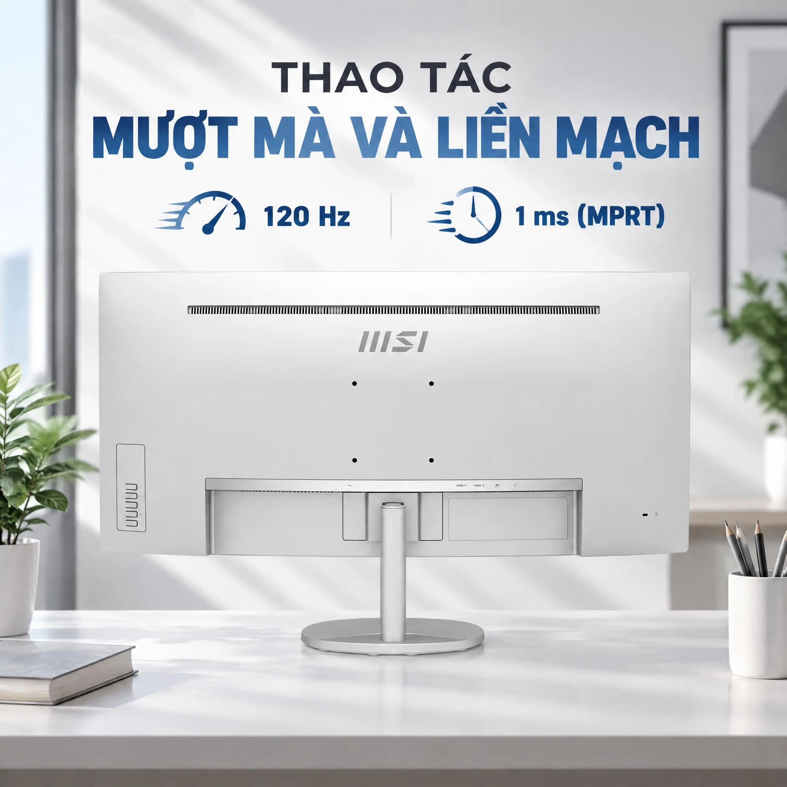 Màn hình MSI PRO MP341CQW-E12 (34 inch, UWQHD, VA, 120Hz, 1ms) - Thao tác Màn hình MSI PRO MP341CQW-E12 (34 inch, UWQHD, VA, 120Hz, 1ms) - Thao tác