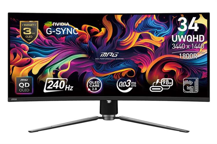 Màn hình Gaming MSI MPG 341CQR QD-OLED (34 inch UWQHD, QD-OLED, 360Hz, 0.03ms) Màu Đen