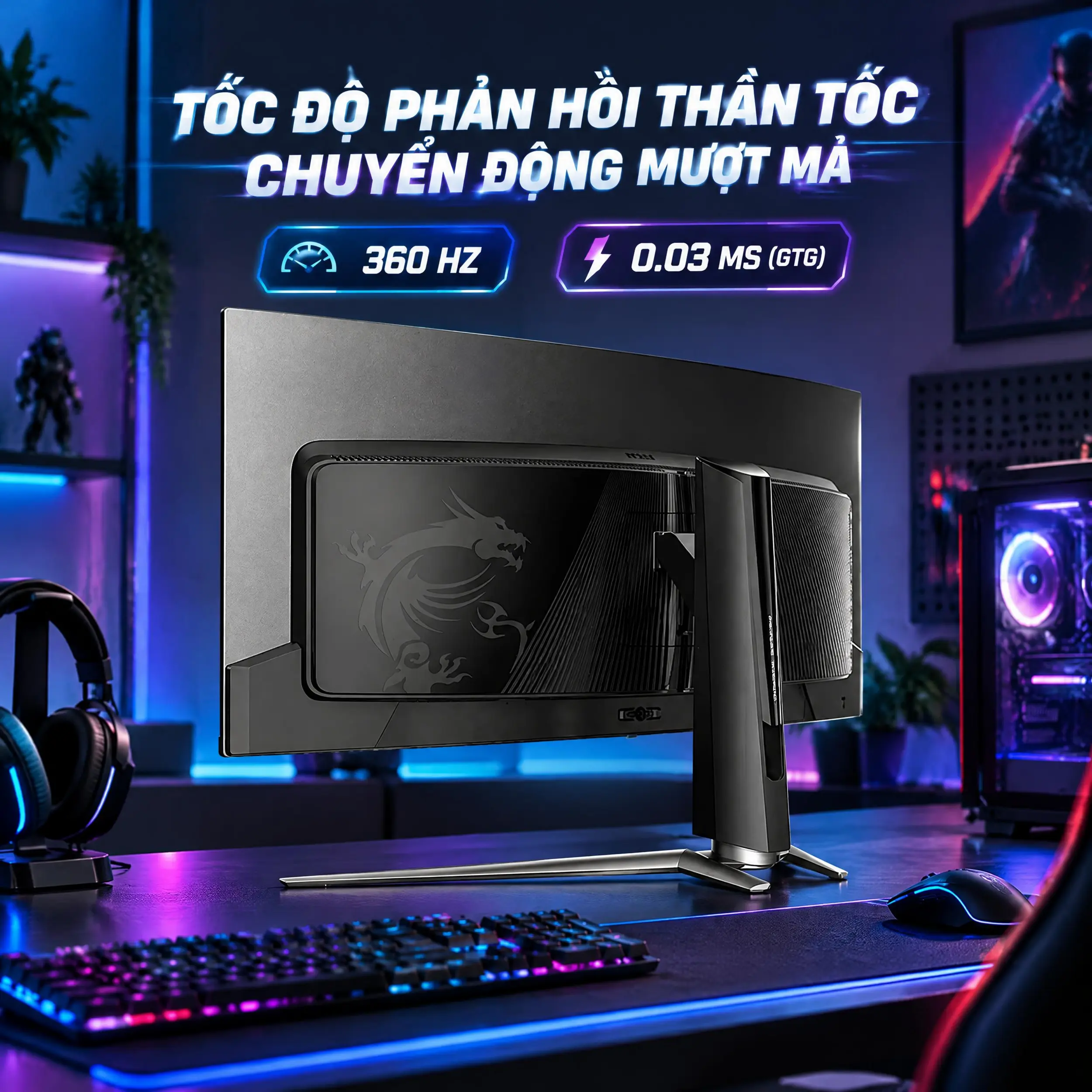 MSI Gaming MPG 34 inch UWQHD 341CQR QD-OLED - Tốc độ phản hồi MSI Gaming MPG 34 inch UWQHD 341CQR QD-OLED - Tốc độ phản hồi