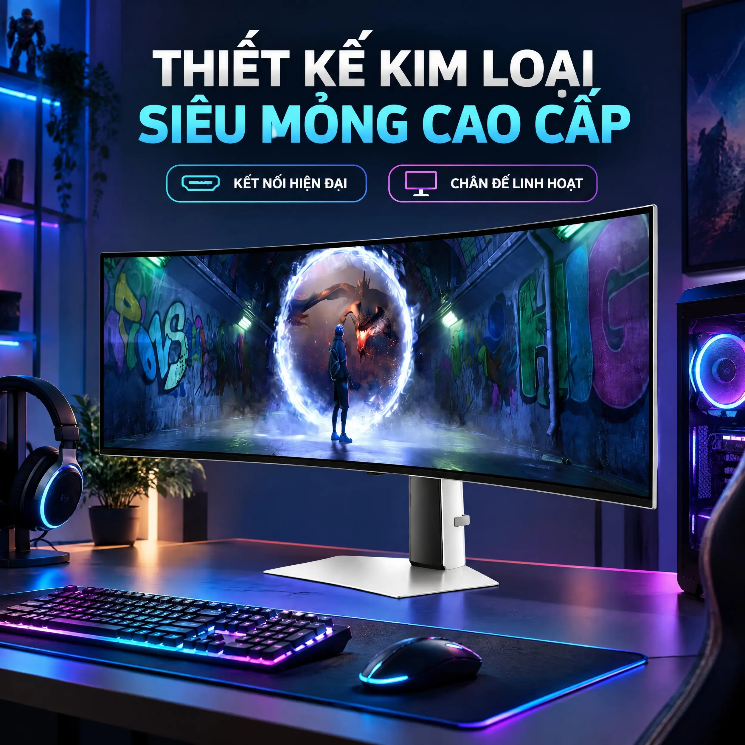 Màn hình Gaming Samsung Odyssey OLED G9 G93SD LS49DG930SEXXV  - Thiết kế