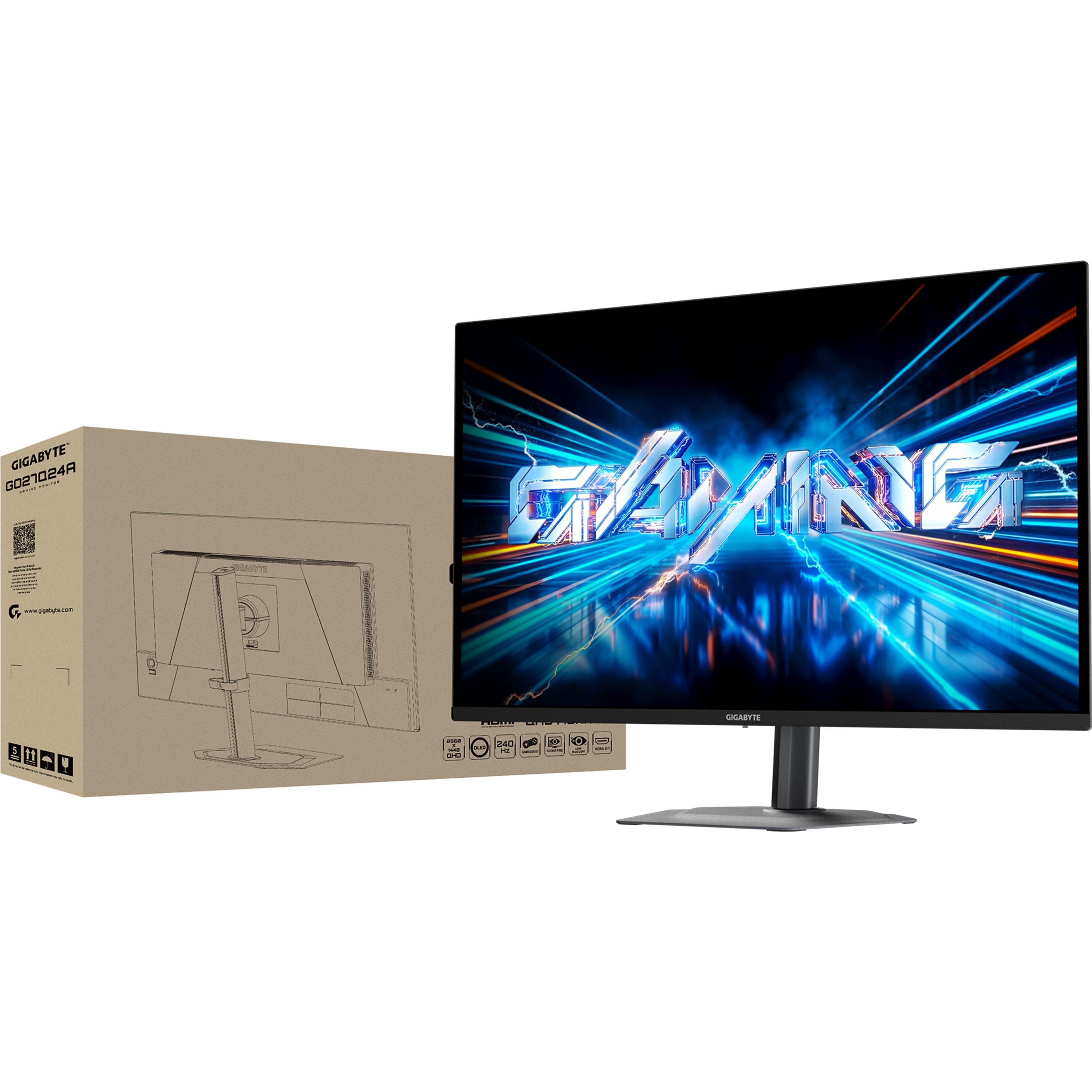Màn hình Gaming GIGABYTE GO27Q24A (27 inch 2K, OLED, 240Hz, 1ms) Màu Đen