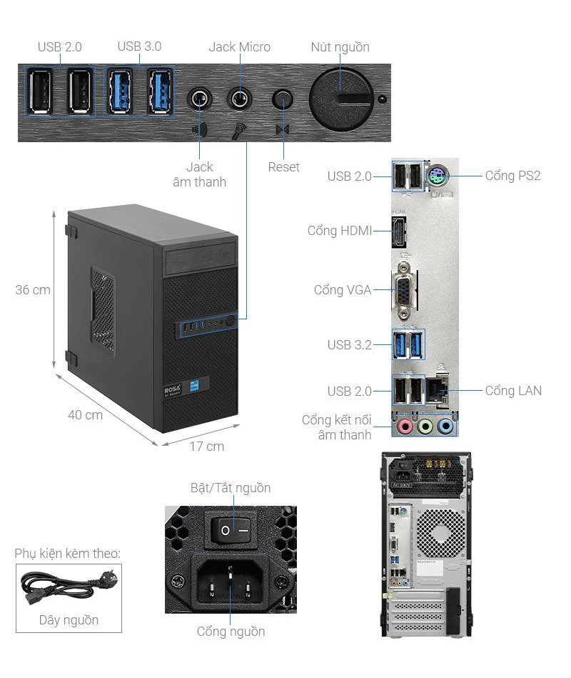 ROSA Crystal I20 i5 13400/16GB/256GB/Win11 Pro
