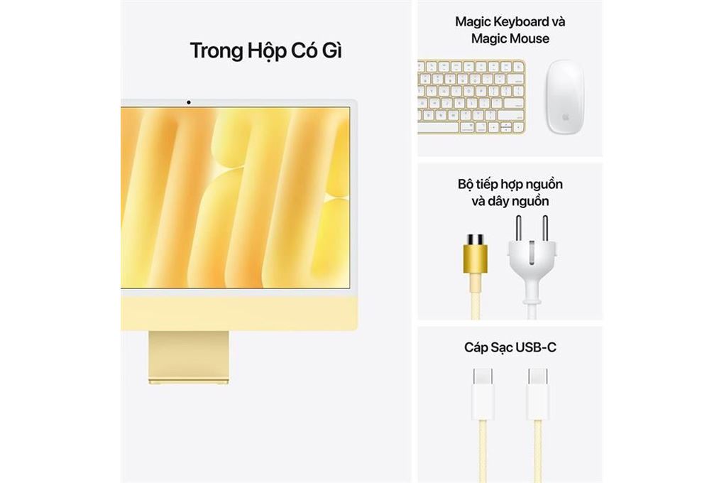 iMac 24 inch M4 16GB/512GB Màu Vàng