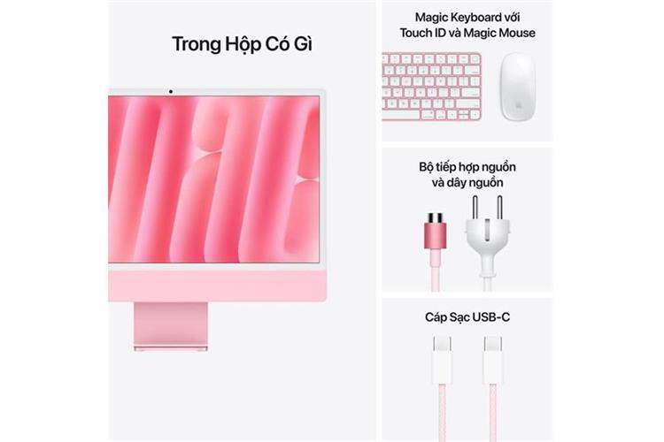 iMac 24 inch M4 16GB/256GB/10GPU Màu Vàng