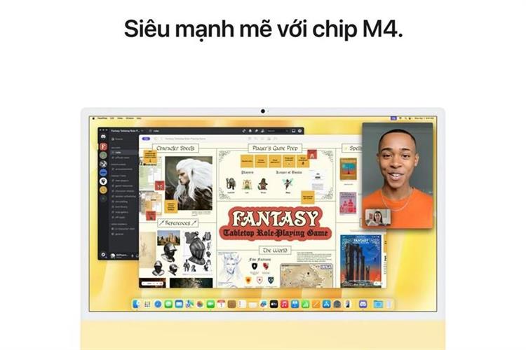 iMac 24 inch M4 16GB/256GB/10GPU Màu Vàng