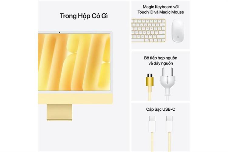 iMac 24 inch M4 16GB/256GB/10GPU Màu Vàng