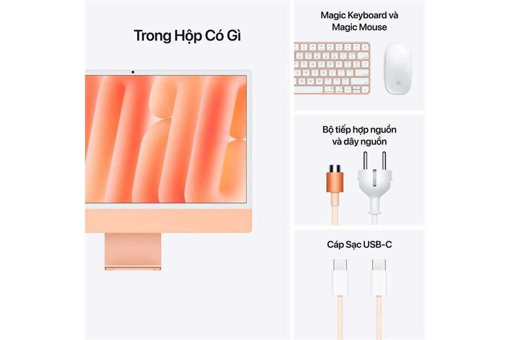 iMac 24 inch M4 24GB - 256GB Màu Cam