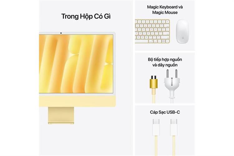 iMac 24 inch M4 24GB - 256GB Màu Vàng