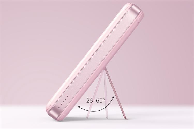 Pin sạc dự phòng 10000mAh không dây Magnetic Type C PD 20W Innostyle PowerMag Switch 2in1 IA20PD Màu Hồng