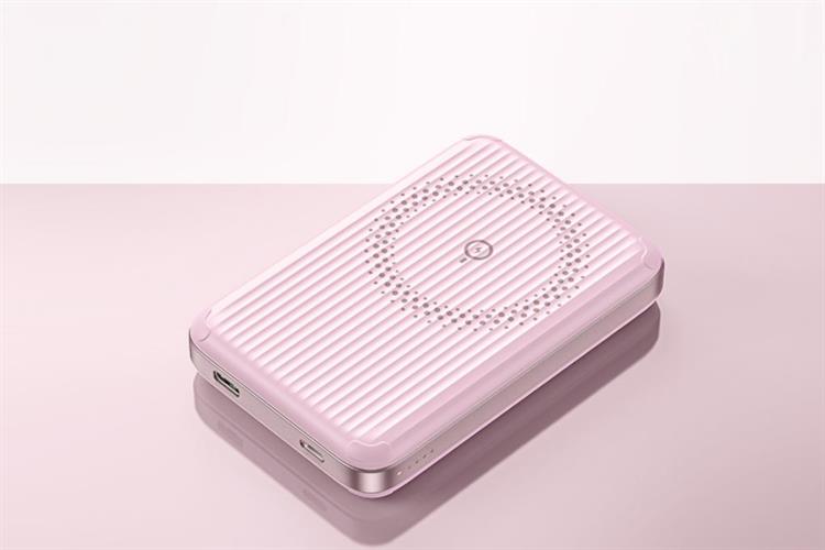 Pin sạc dự phòng 10000mAh không dây Magnetic Type C PD 20W Innostyle PowerMag Switch 2in1 IA20PD Màu Hồng