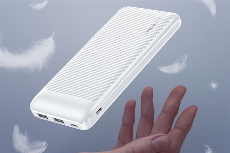 Pin sạc dự phòng 10000mAh Type C PD QC 3.0 20W Innostyle PowerSmart IP20G2 Màu Trắng